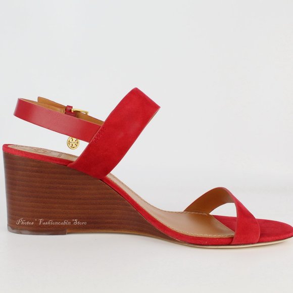 NEW Tory Burch Mini Benton Wedged Sandals–Workwear to Weekend /Wedding or Brunch - Picture 5 of 15